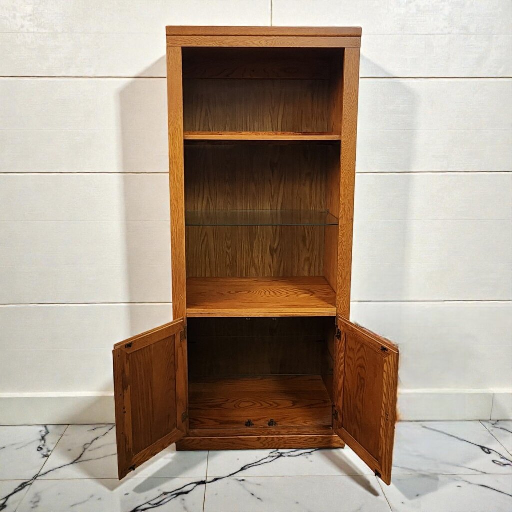 8008 Vintage Oak Basketweave #Bookcase ~ FURNITURE