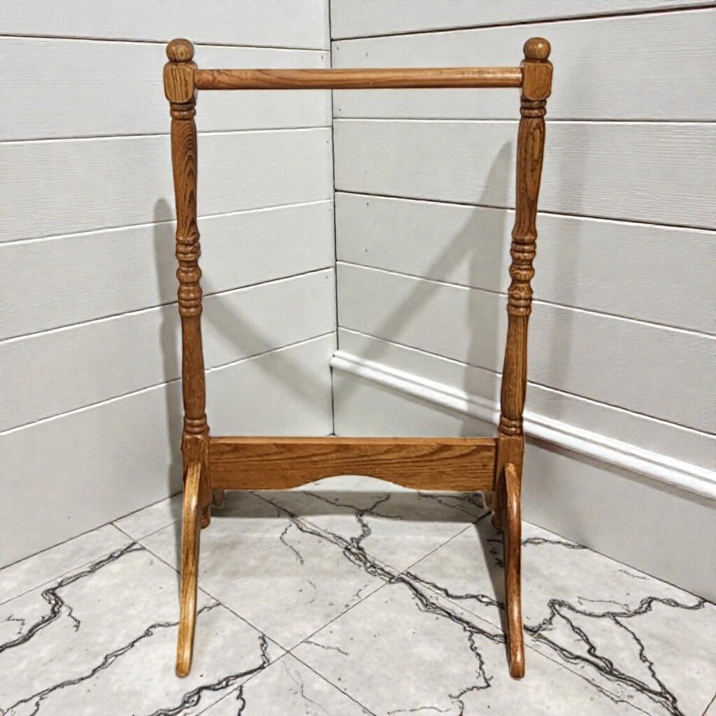8010 Vintage Golden Oak Quilt Rack Used ~ FURNITURE