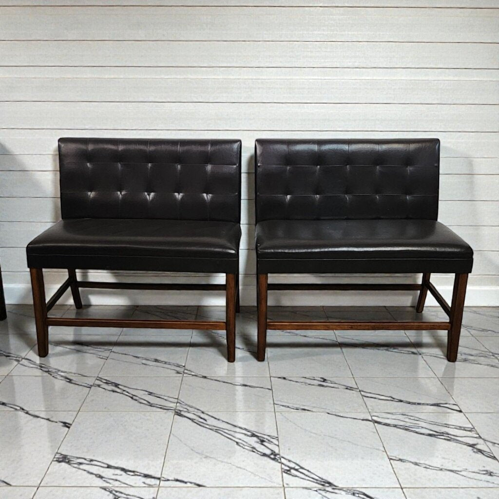 8022-8023 Mid-Century Modern Style Tufted Counter-Height #Bench Used ~ FURNITURE