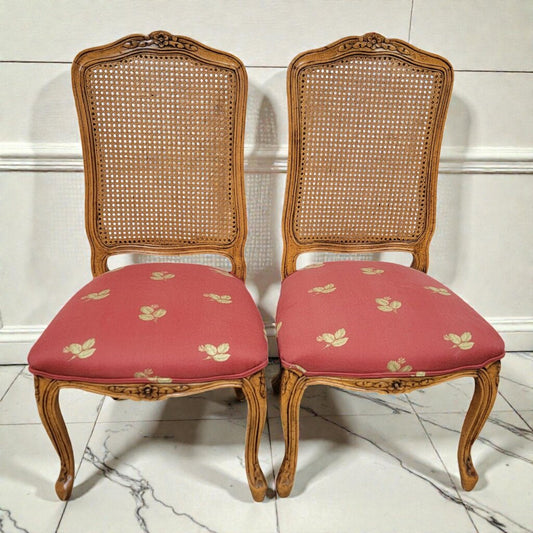 8044-8045 Vintage French Provincial Louis XV Style Side #Chair Used ~ FURNITURE