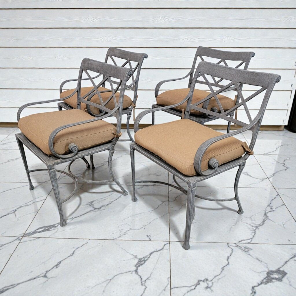 8049 5 Piece Vintage Weathered Wrought Iron Patio #Dining Set ~ FURNITURE