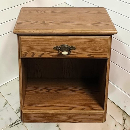 8114 Oak Woodgrain #Nightstand with Drawer