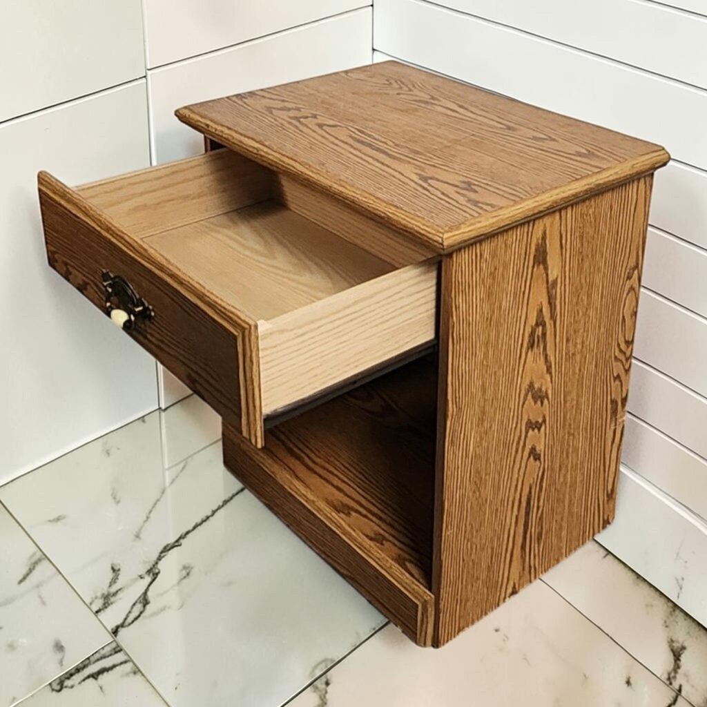 8114 Oak Woodgrain #Nightstand with Drawer