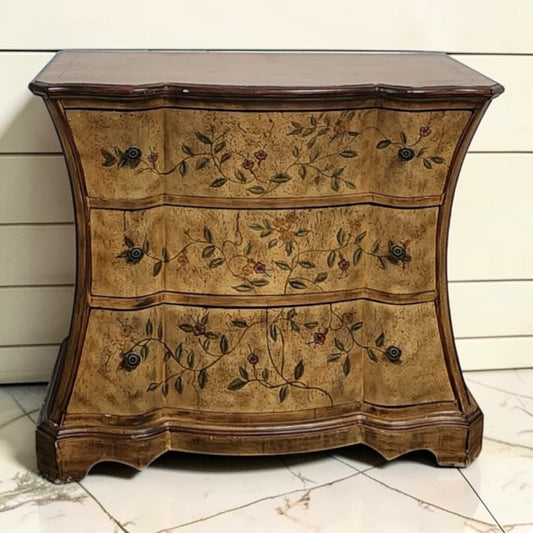 8115 Hand Painted French Provincial Style Bombe #Chest