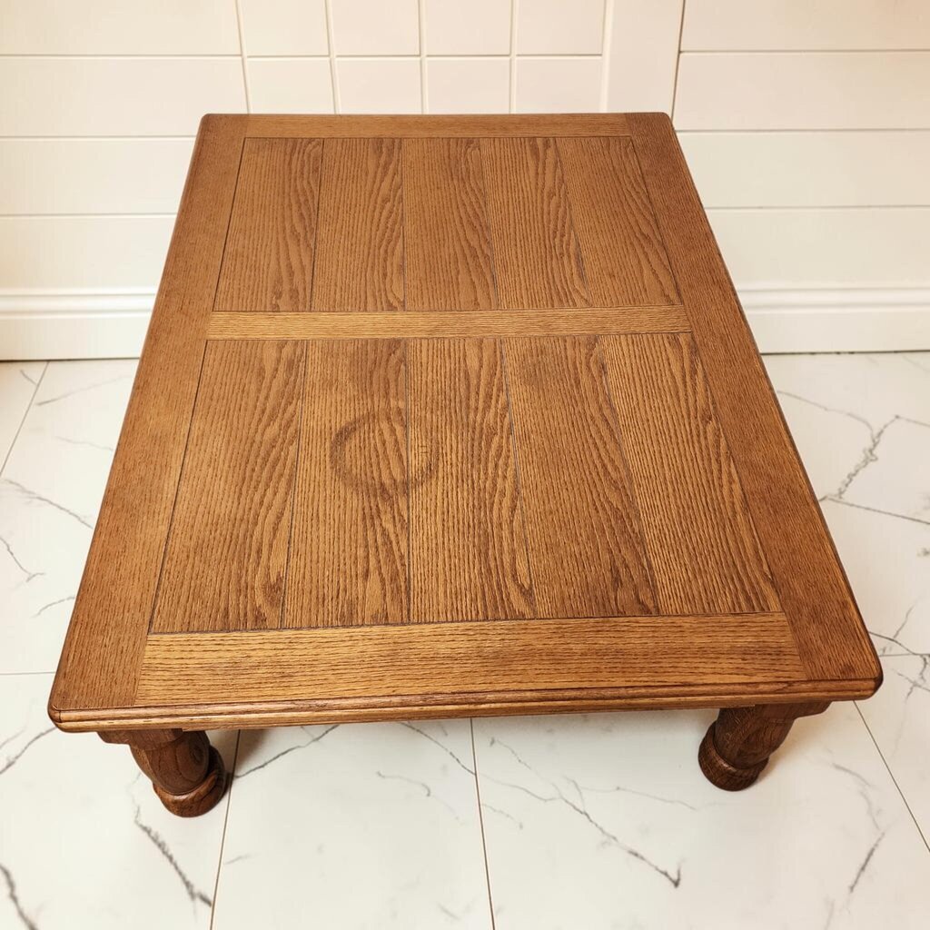 8126 Traditional Paneled Solid Oak Coffee Table