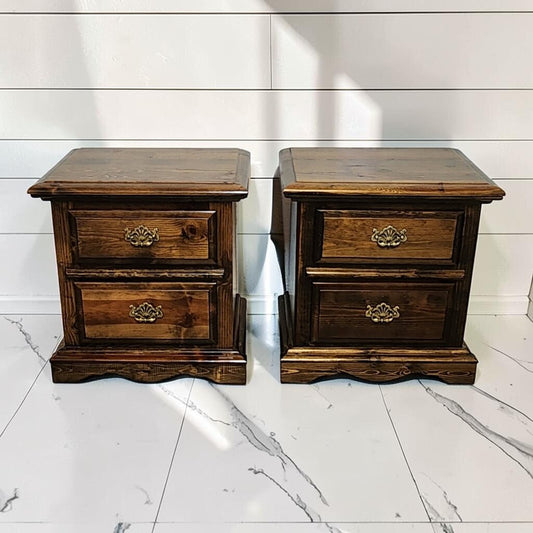 8131-8132 Country Pine Night Stand with 2 Drawers