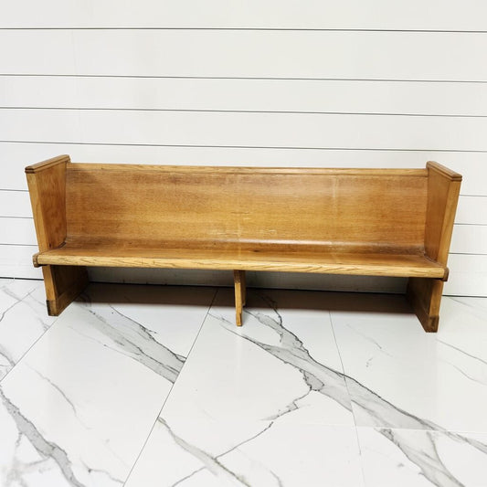 8133 Mid-Century Solid Oak Church #Pew