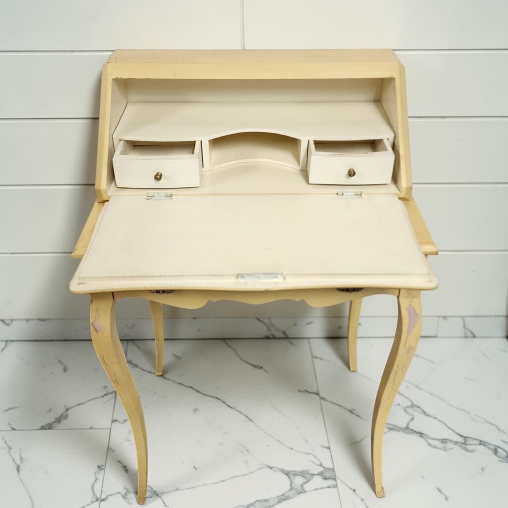 8147 Vintage French Provincial Style Painted Slant-Front #Desk ~ FURNITURE