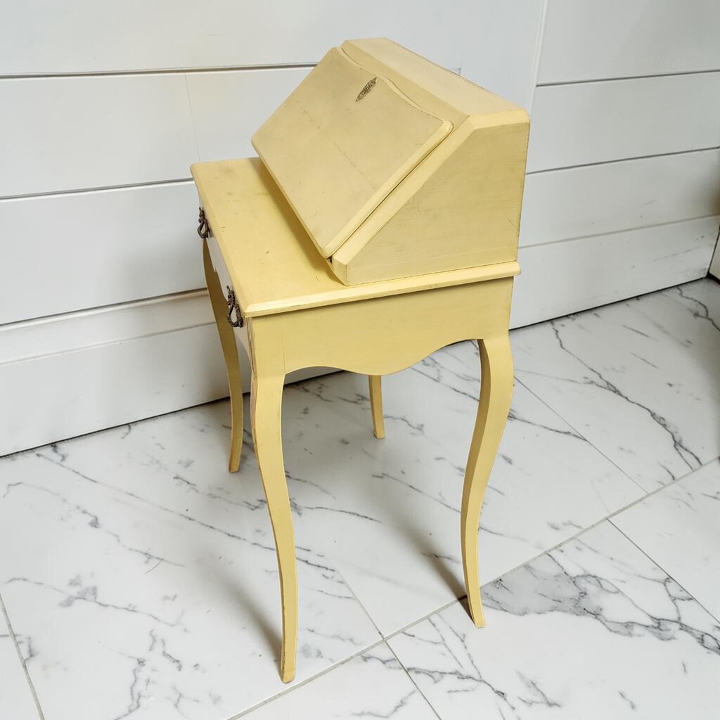 8147 Vintage French Provincial Style Painted Slant-Front #Desk ~ FURNITURE