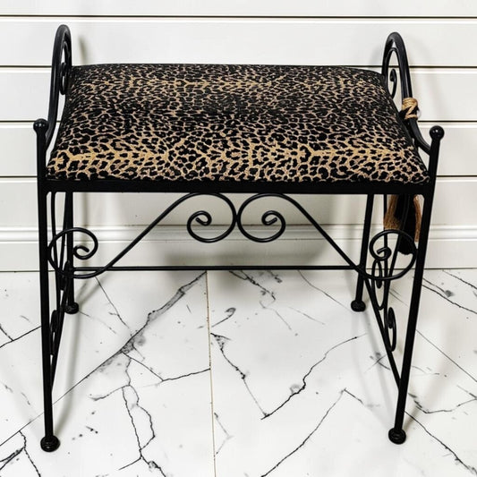 8168 Cheetah Print Vanity #Stool