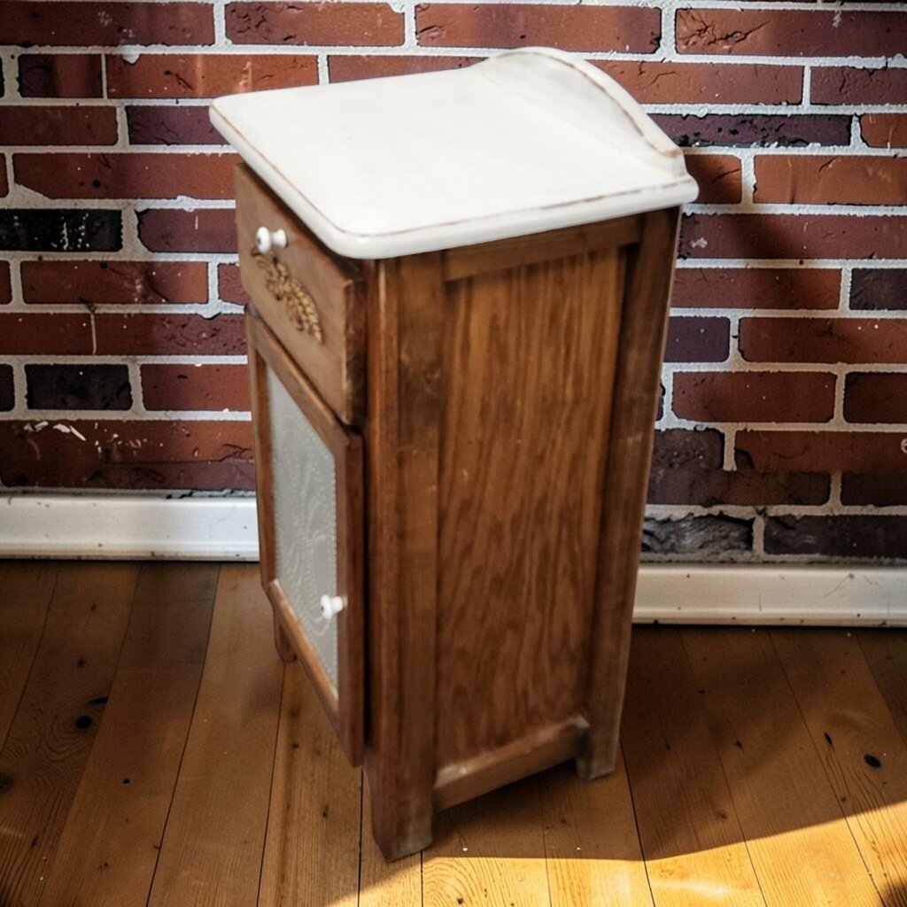 8171 Vintage Oak Pie #Safe with Porcelain Top ~ FURNITURE