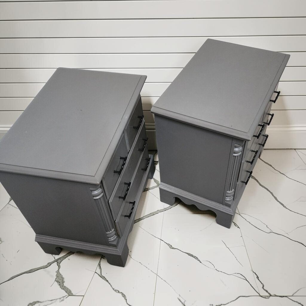 8176-8177 Gray Colonial Revival 3 Drawer #Nightstand ~ FURNITURE