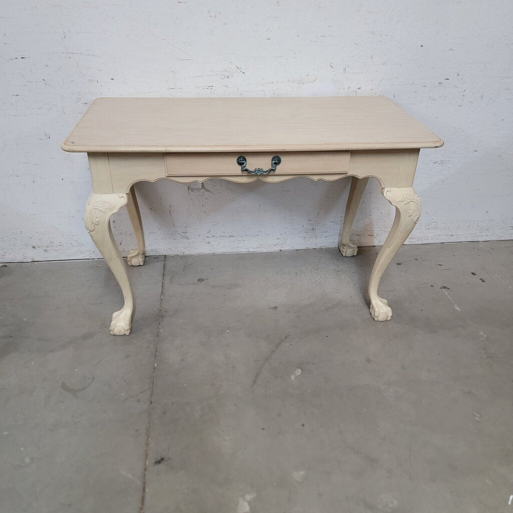 8186 Vintage Painted Chippendale Style Ball and Claw Foot Writing Desk