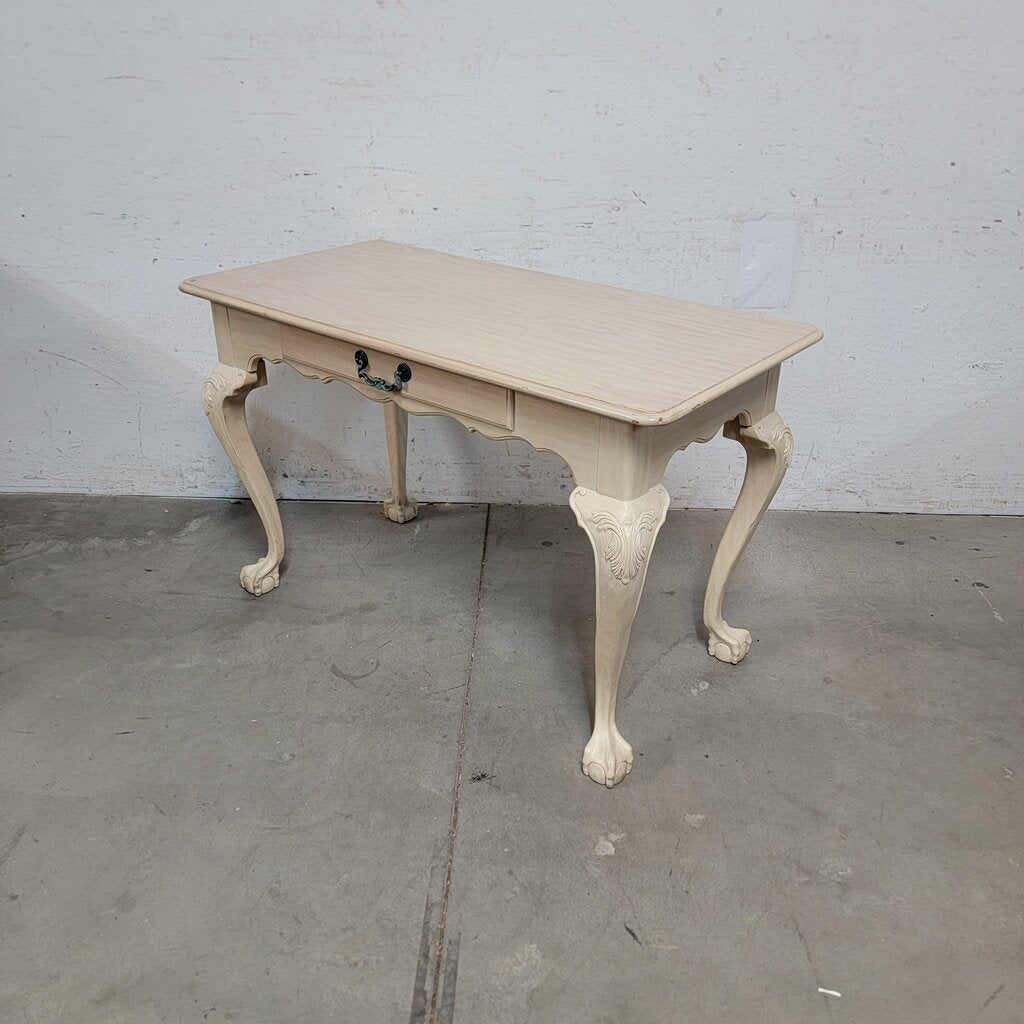 8186 Vintage Painted Chippendale Style Ball and Claw Foot Writing Desk