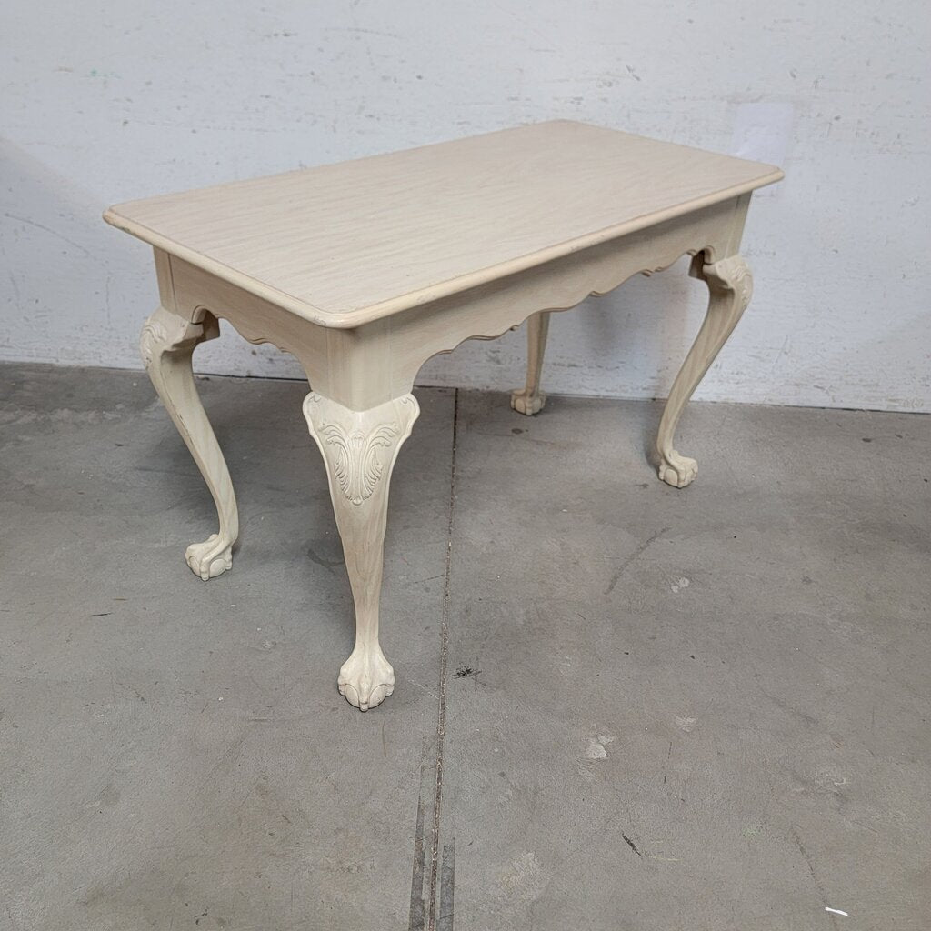 8186 Vintage Painted Chippendale Style Ball and Claw Foot Writing Desk