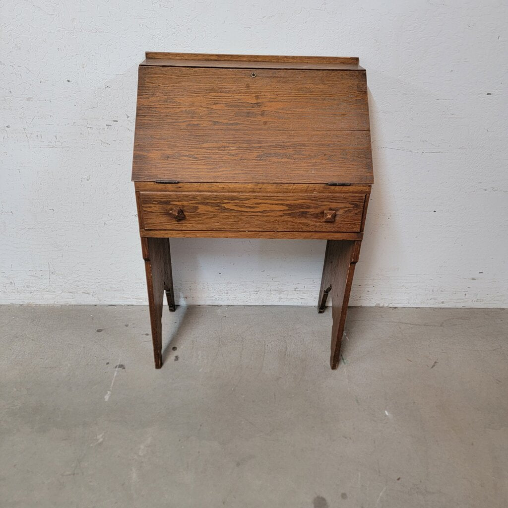 8190 Antique Quarter Sawn Oak Secretary #Desk
