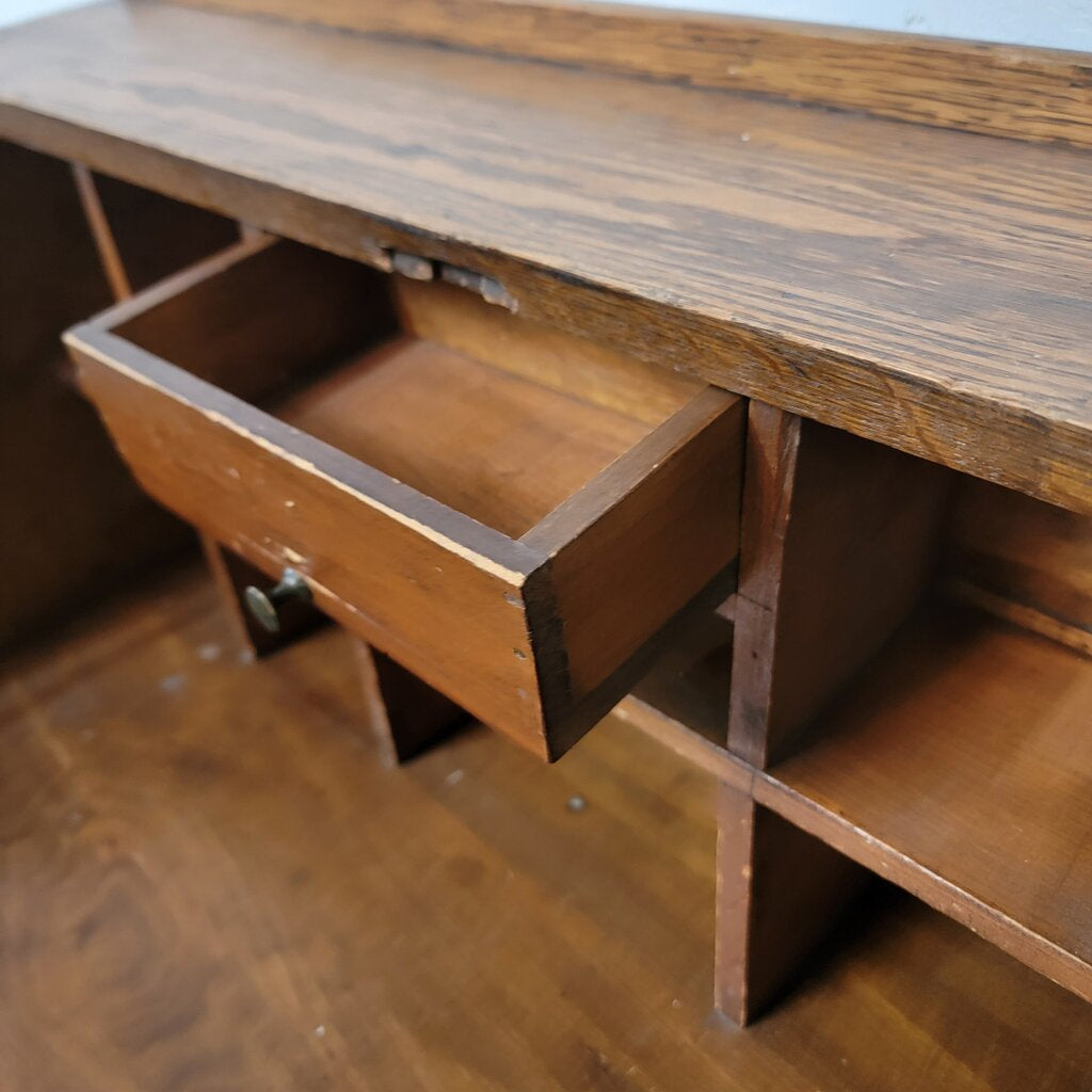 8190 Antique Quarter Sawn Oak Secretary #Desk