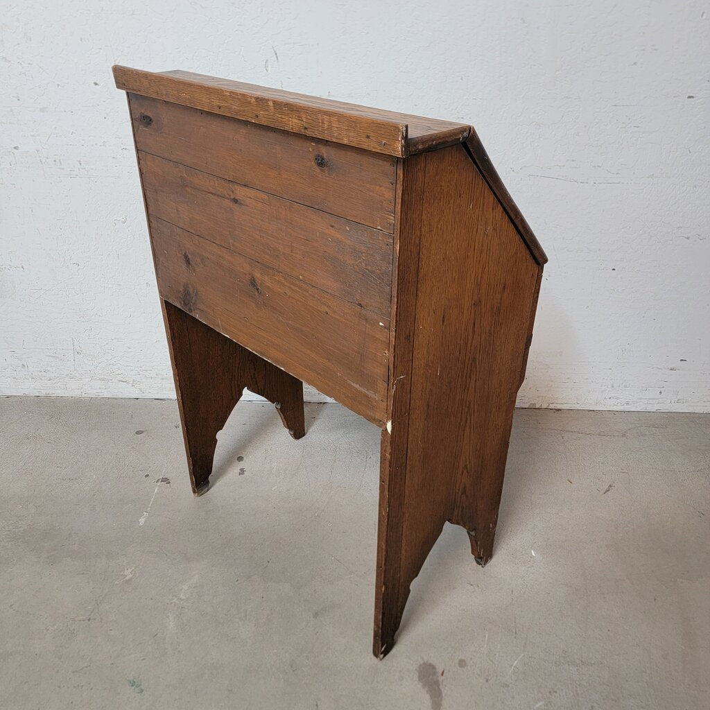 8190 Antique Quarter Sawn Oak Secretary #Desk