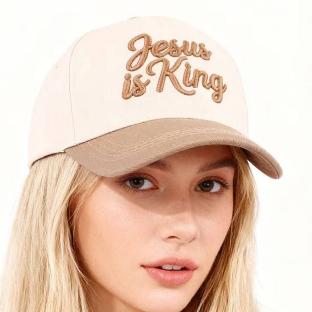 Jesus is King Cotton Cap - Ash/Mocha