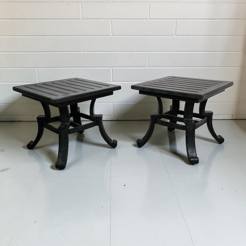 8199-8200 Brown Jordan 'Calcutta' Cast Aluminum Side #Tables