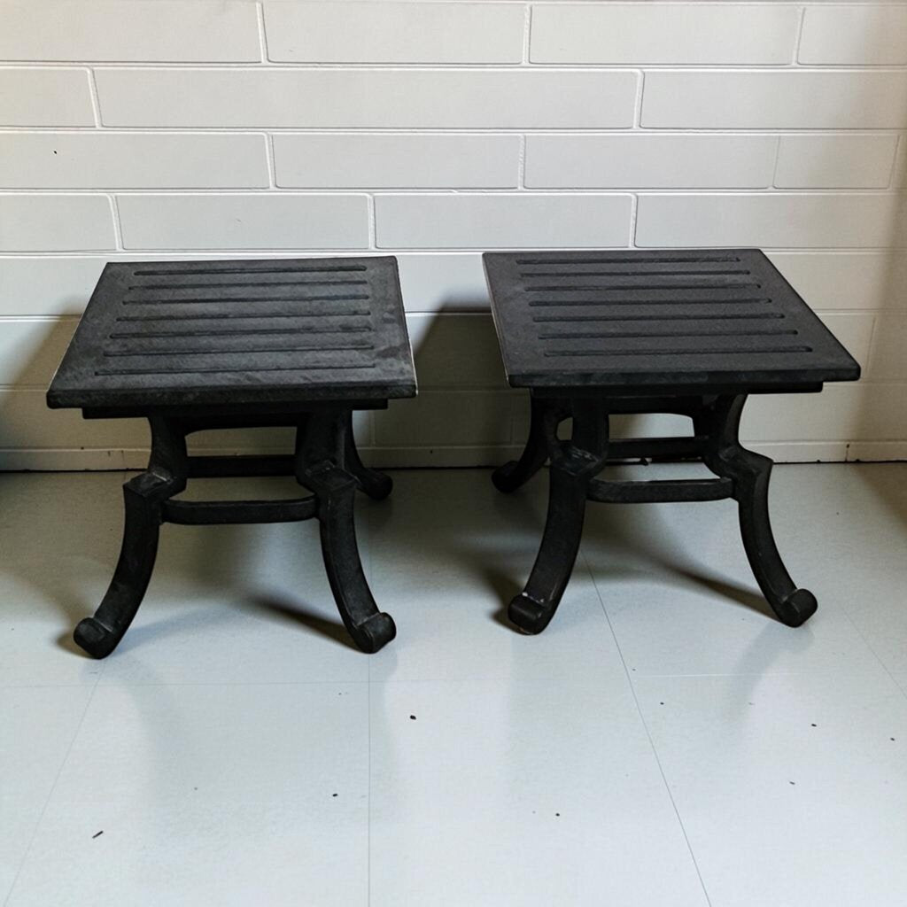 8199-8200 Brown Jordan 'Calcutta' Cast Aluminum Side #Tables