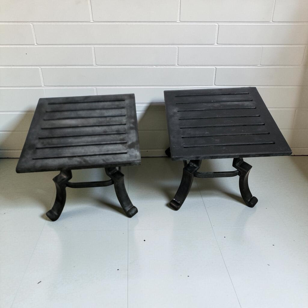 8199-8200 Brown Jordan 'Calcutta' Cast Aluminum Side #Tables