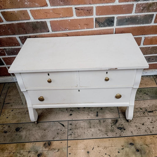 8056 White Painted Late Victorian Empire Revival #Dresser Used ~ FURNITURE