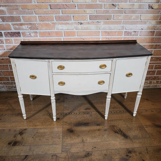 8058 Antique Federal Revival Distressed White #Sideboard