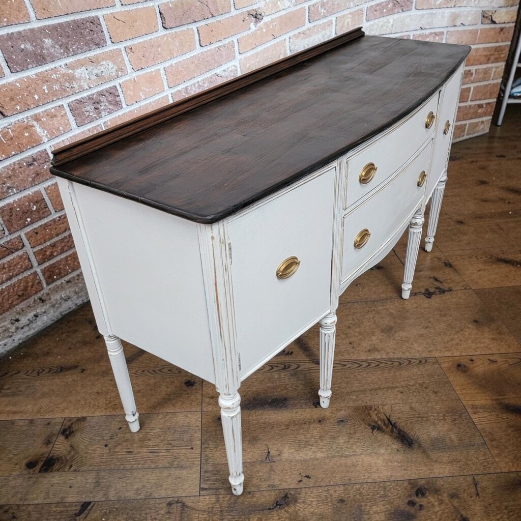 8058 Antique Federal Revival Distressed White #Sideboard