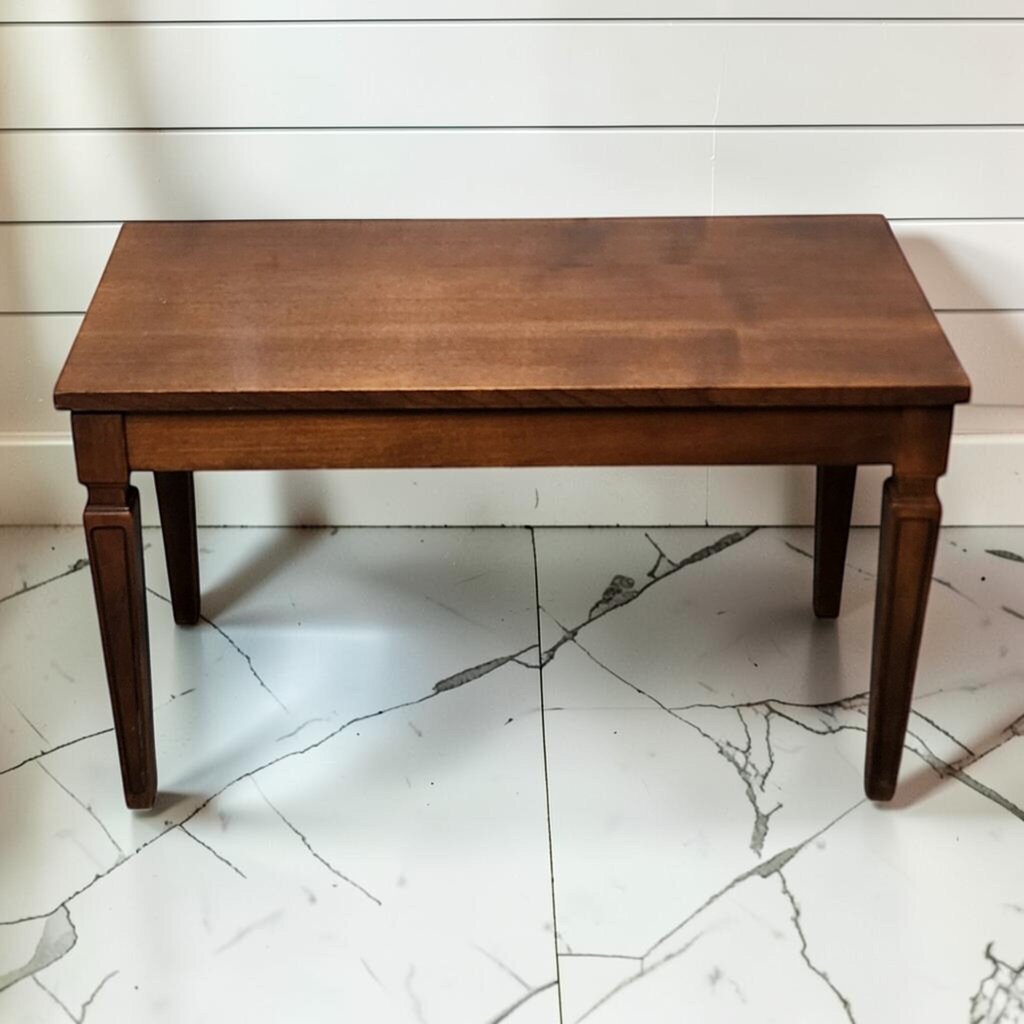 8218 Mid-20th Century Wood Piano Bench with Storage