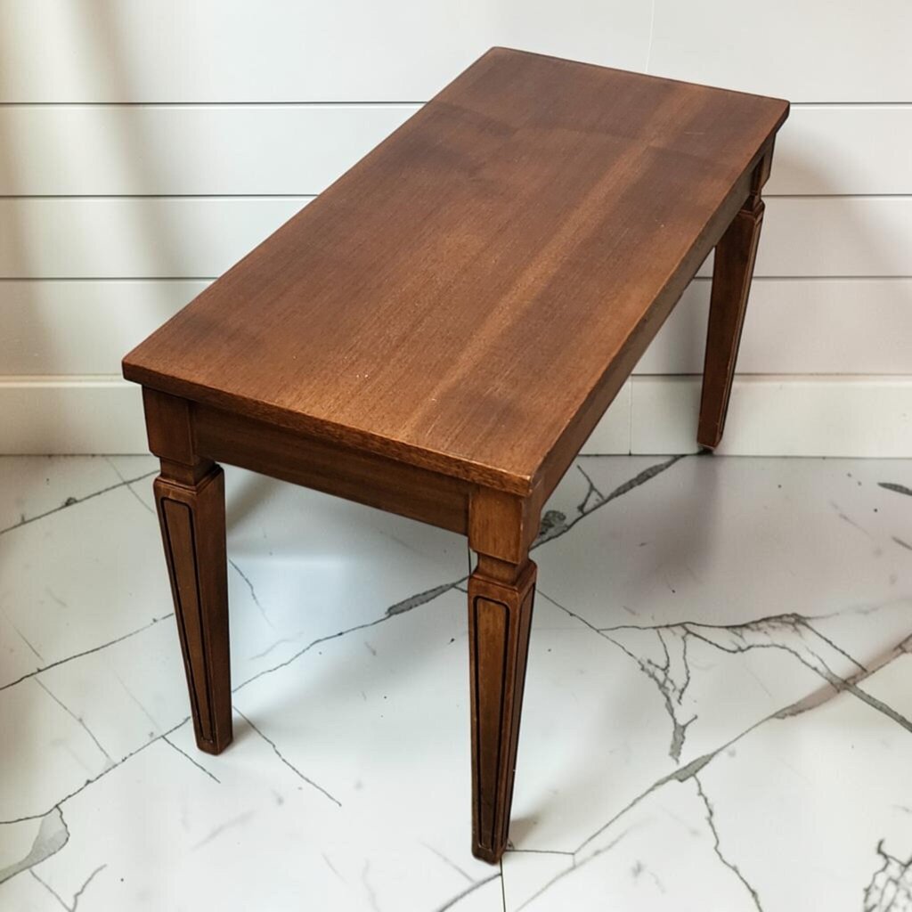 8218 Mid-20th Century Wood Piano Bench with Storage