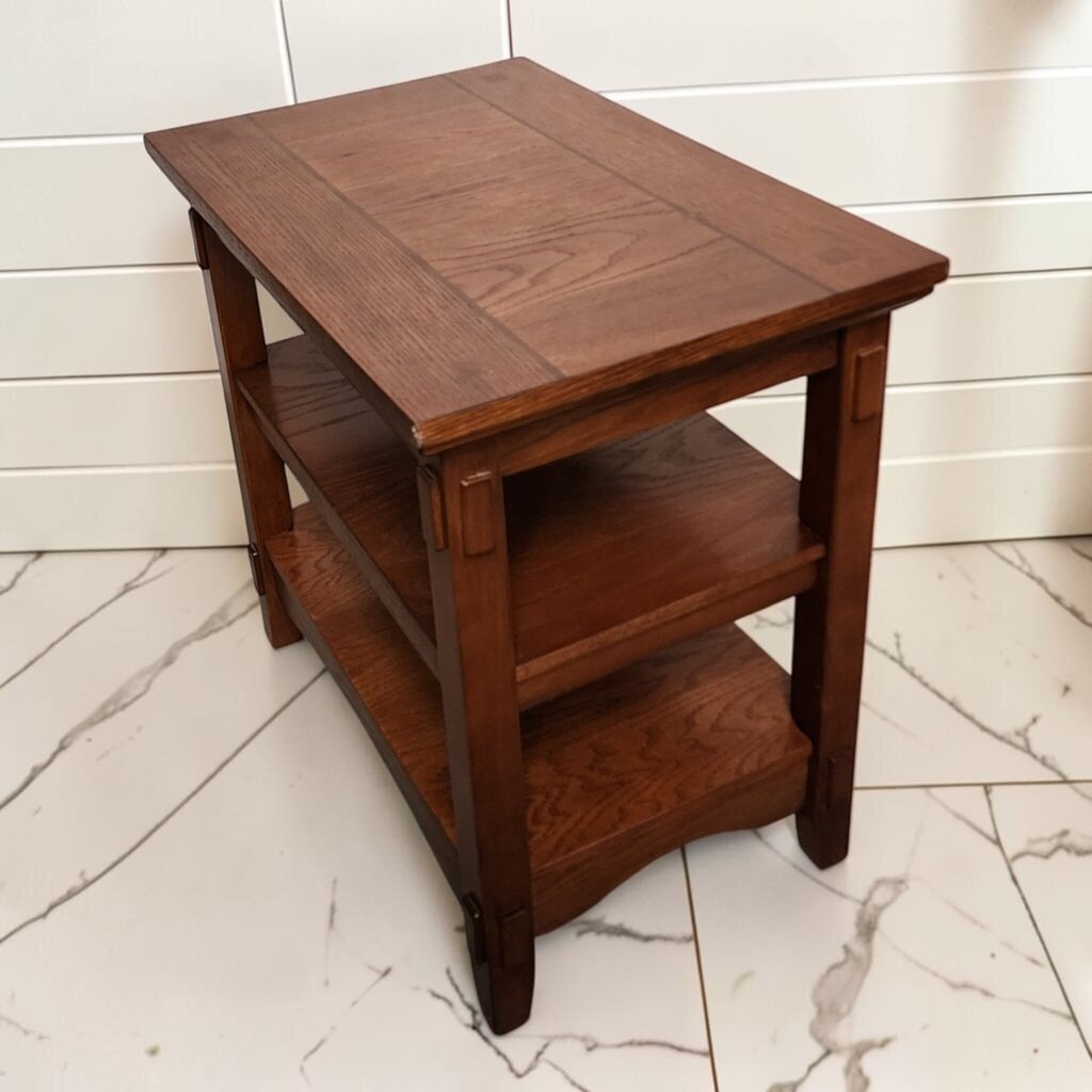 8228 Mission Oak 3 TIer Side #Table