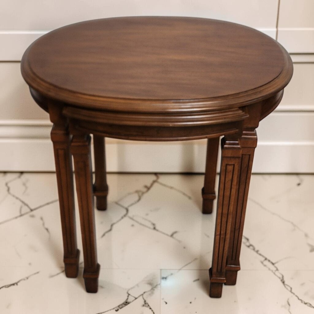 8244 Louis XVI Style Wooden Nesting Table