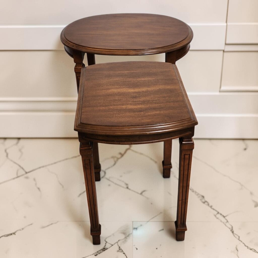 8244 Louis XVI Style Wooden Nesting Table