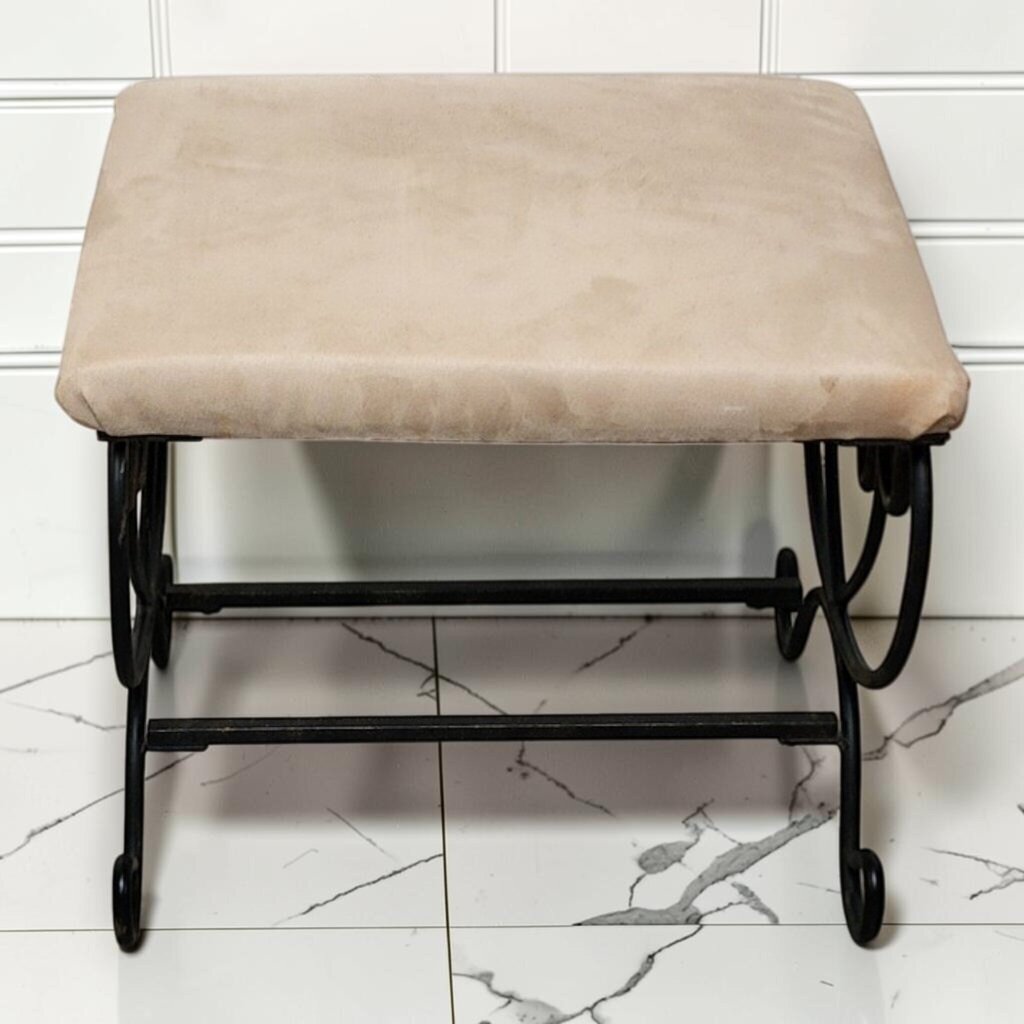 8247 Wrought Iron Scrollwork Vanity Stool