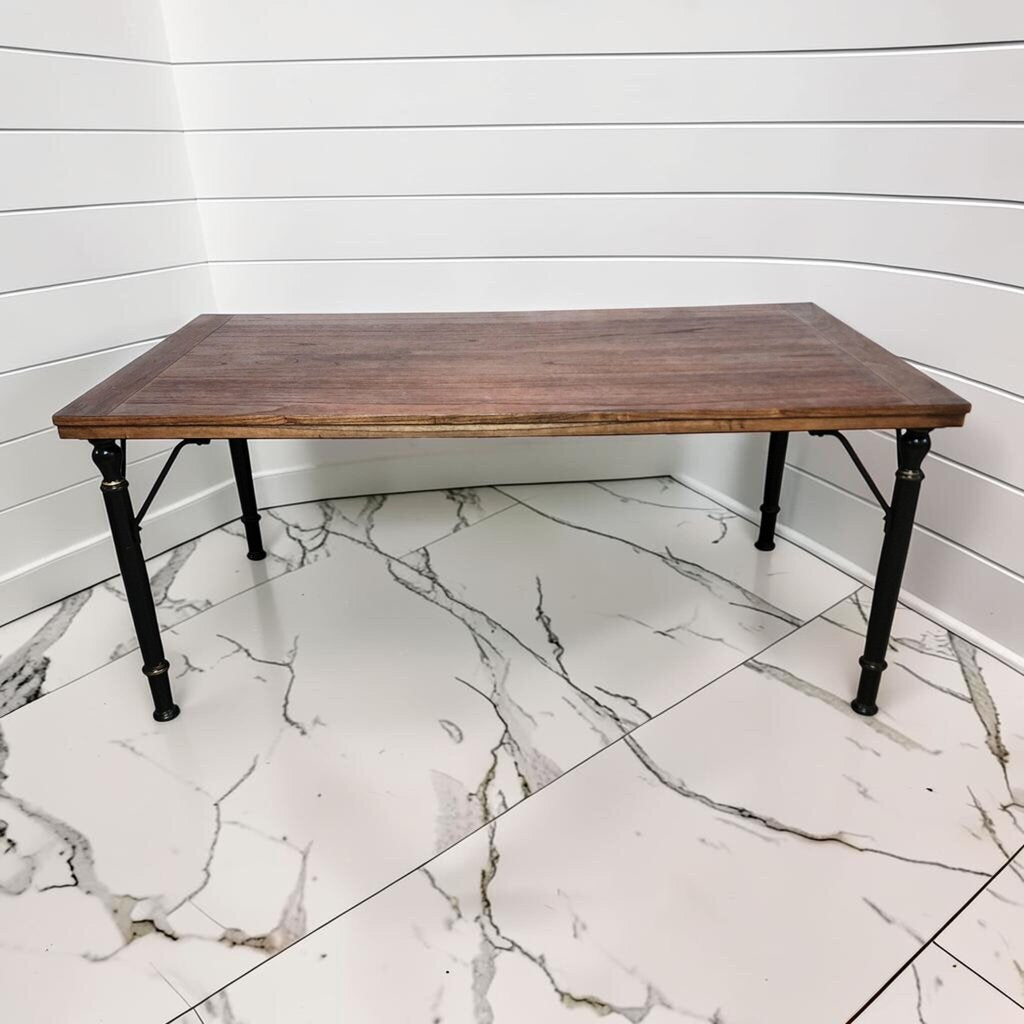 8253 Hearth & Hand with Magnolia Rectangular Wood & Metal Dining Table