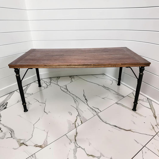 8253 Hearth & Hand with Magnolia Rectangular Wood & Metal Dining Table