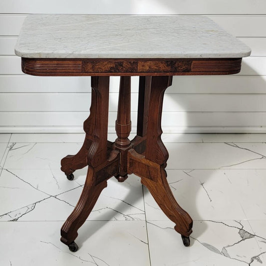 8255 Victorian Renaissance Revival Marble-Top Parlor #Table