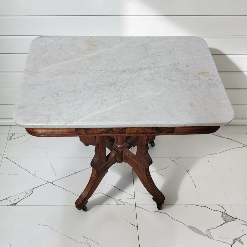 8255 Victorian Renaissance Revival Marble-Top Parlor #Table
