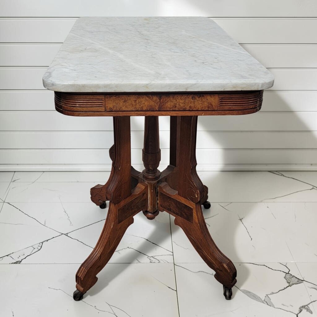 8255 Victorian Renaissance Revival Marble-Top Parlor #Table