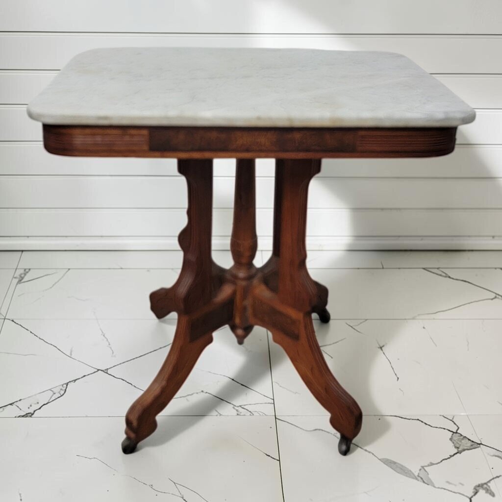 8255 Victorian Renaissance Revival Marble-Top Parlor #Table