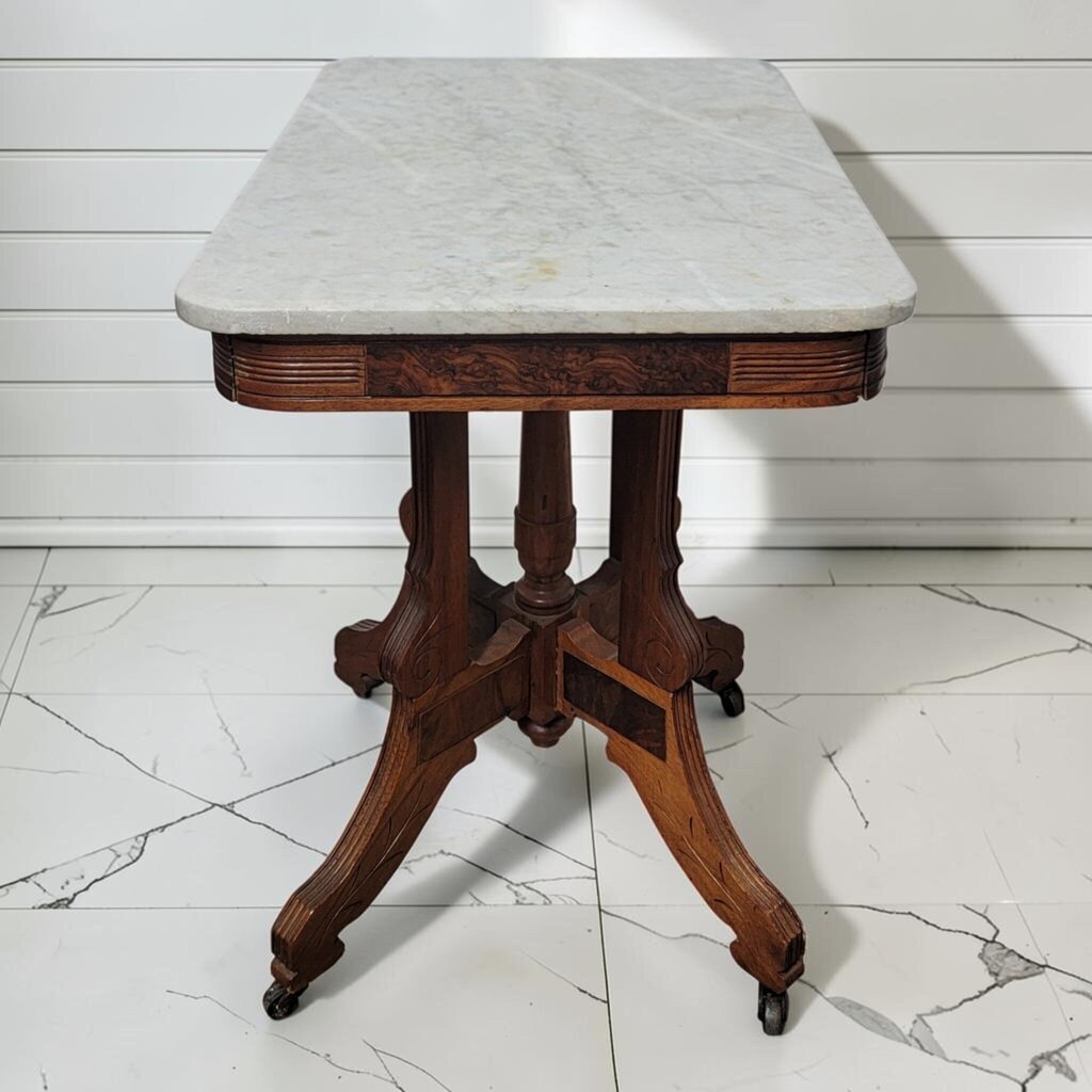 8255 Victorian Renaissance Revival Marble-Top Parlor #Table