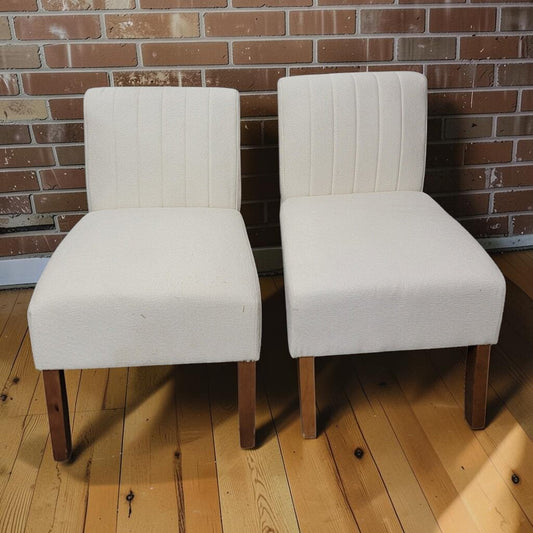 8256-8257 Contemporary Channel-Tufted Slipper #Chair