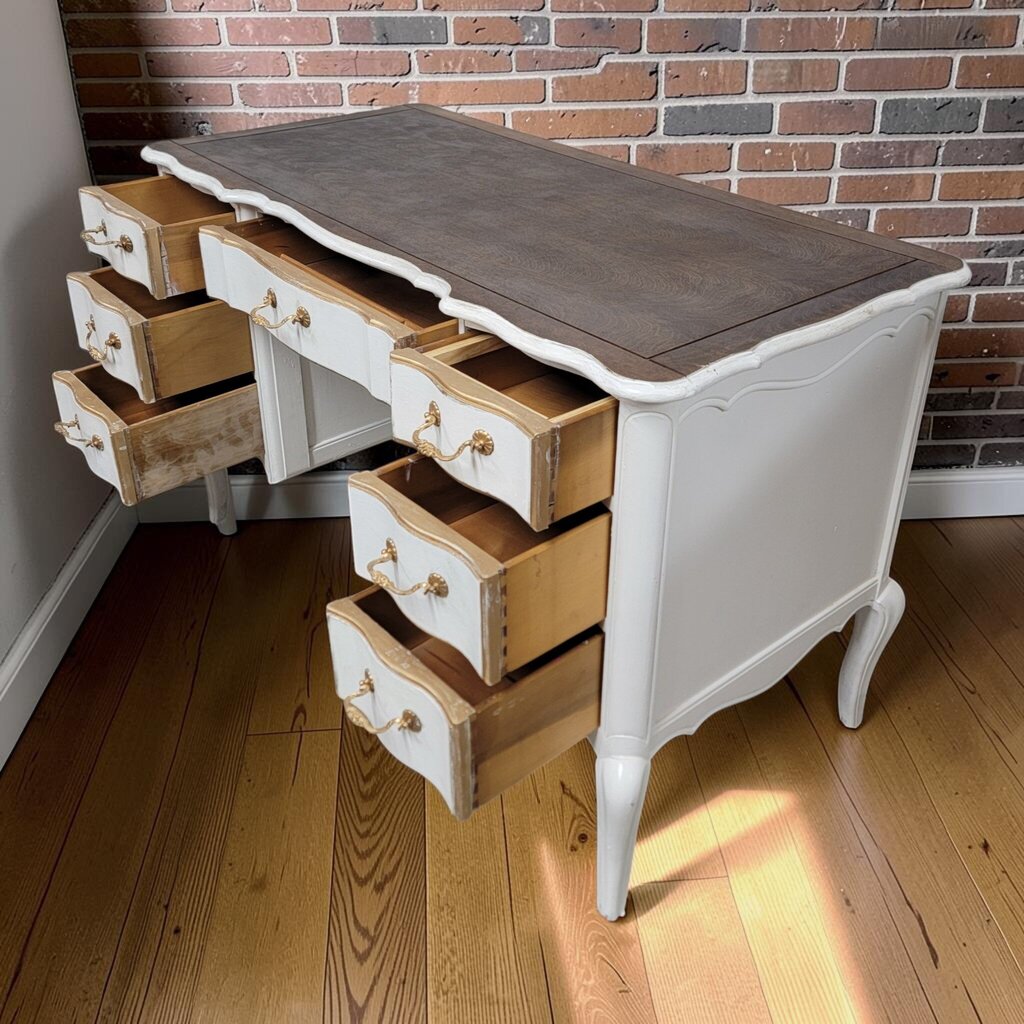 8272 Vintage French Provincial Pedestal #Desk ~ FURNITURE