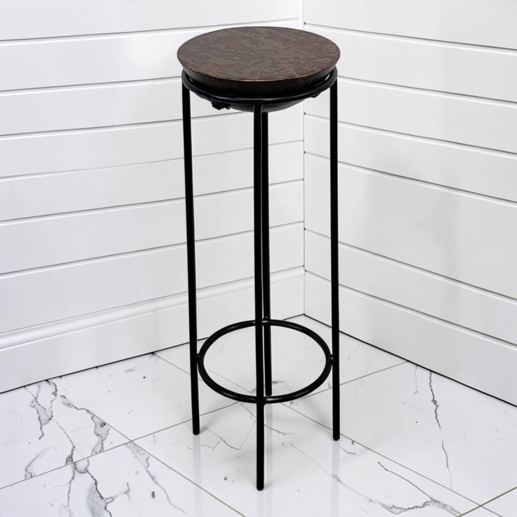 8279 Natural Slate and Wrought Iron Pedestal Stand
