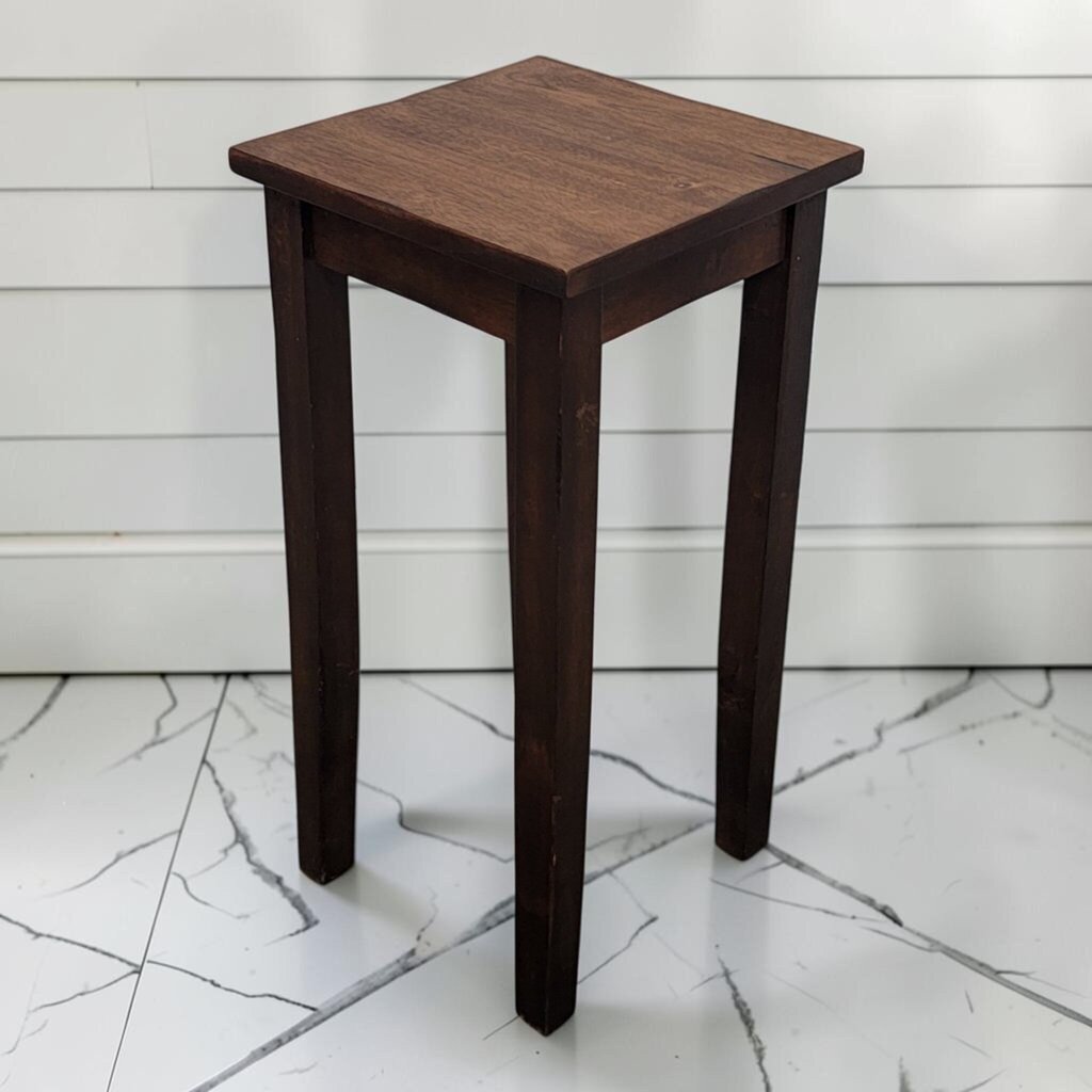 8280 Contemporary Dark-Stained Tapered Leg Plant #Stand