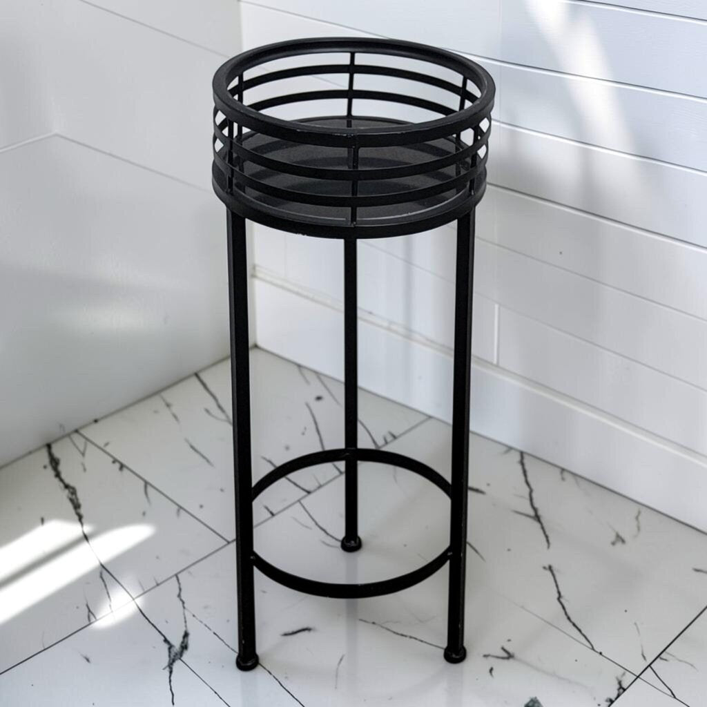 8281 Modern Black Metal Plant Stand