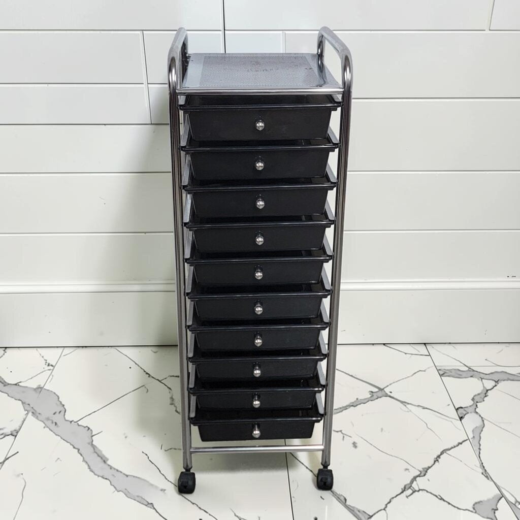 8282 10-Drawer Rolling Storage Cart Used ~ FURNITURE