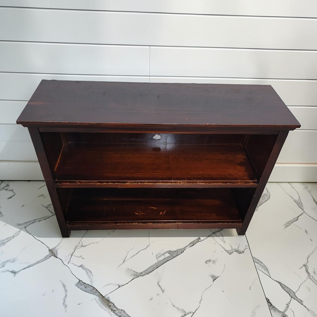 8287 Dark Pine 2 Shelf Bookcase ~ FURNITURE