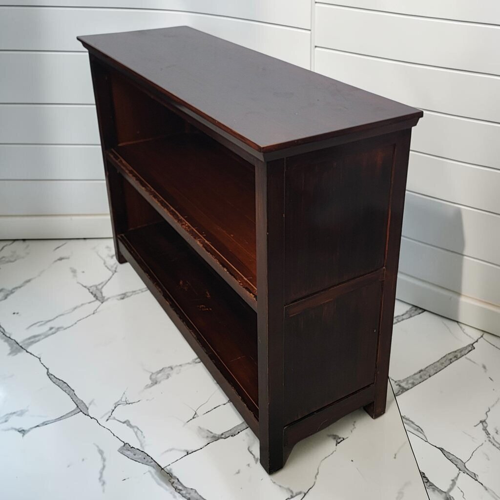 8287 Dark Pine 2 Shelf Bookcase ~ FURNITURE